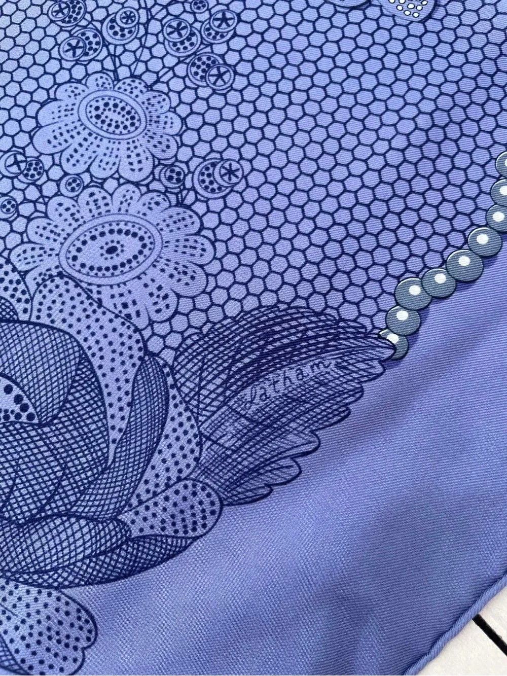 Hermes Lavender Floral Silk Scarf - Women Accessories